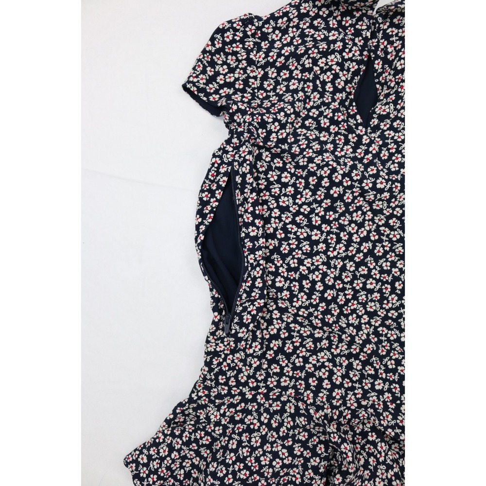 Polo Ralph Lauren Dress Girls Sz 6 Blue Floral Fit Flare Button Lined Collared - Picture 9 of 13